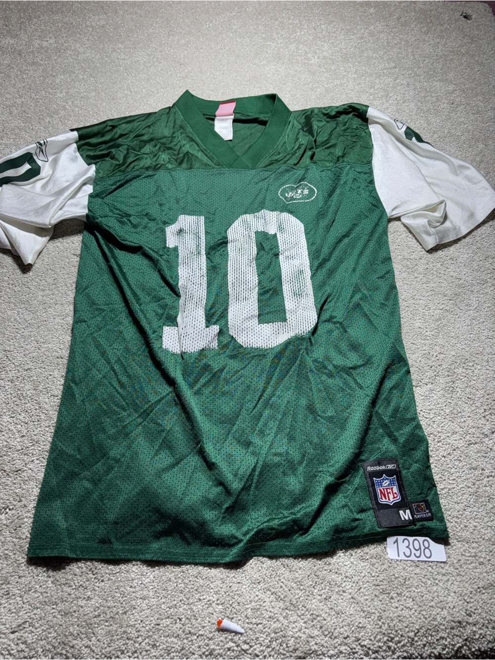 Chad Pennington #10 New York Jets Reebok Jersey Men’s Sz Medium Preowned